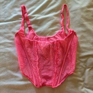 Lace Pink Corset Top